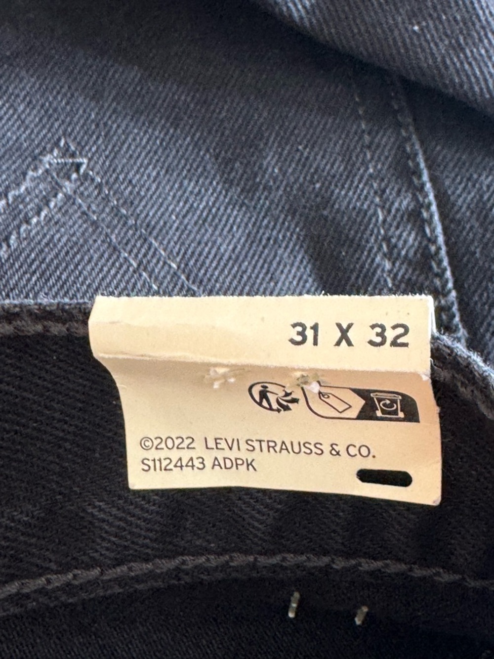 Levi’s Jeans Womens Size 31 Ribcage Wide Leg super high Rise Black Denim New - Picture 11 of 12